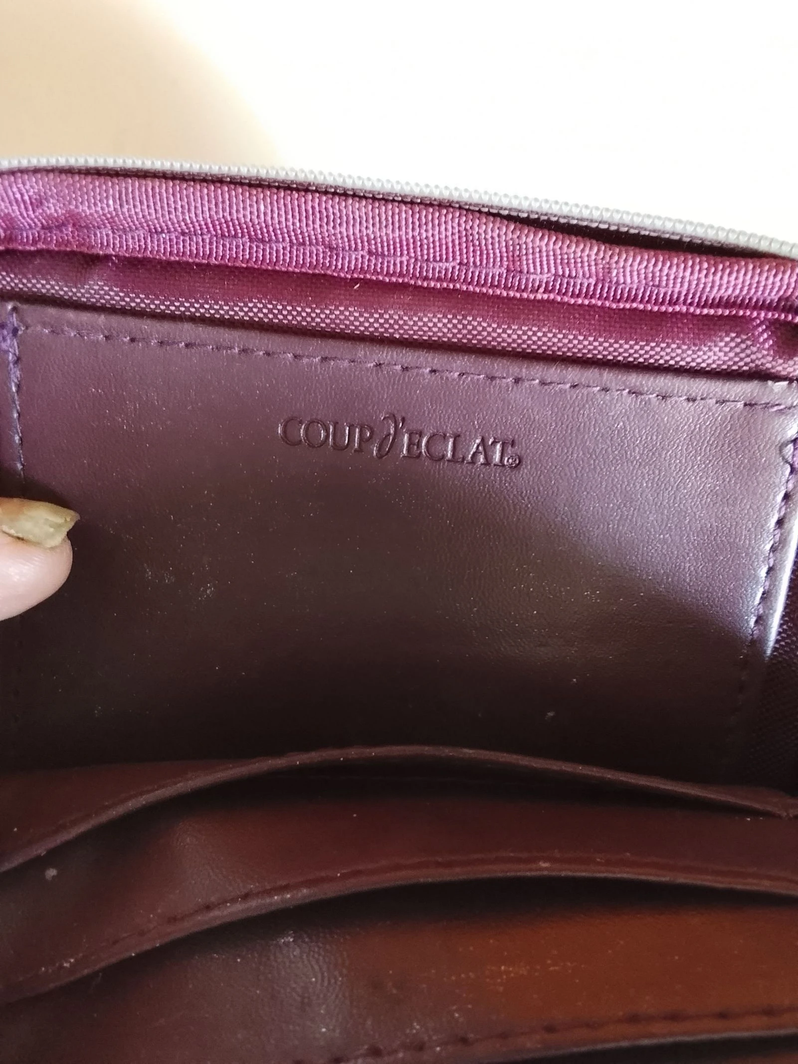 👒 Ideal para 🎁 Coup d'éclat Porta-moedas multi-arranjos écaille bordô Novo 👒 – photo 3